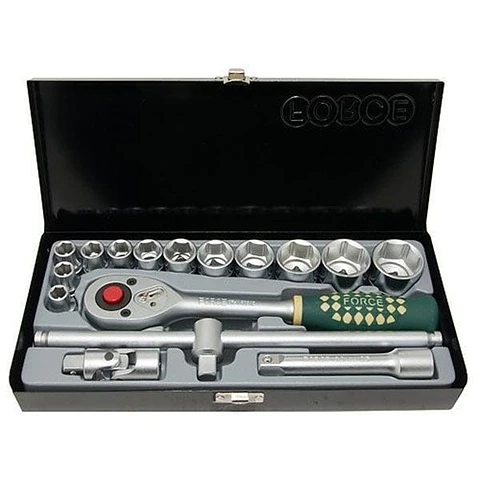JUEGO DADOS []1/2" 10-32 MM.,16 PZ., HEXAG. (4162-5
