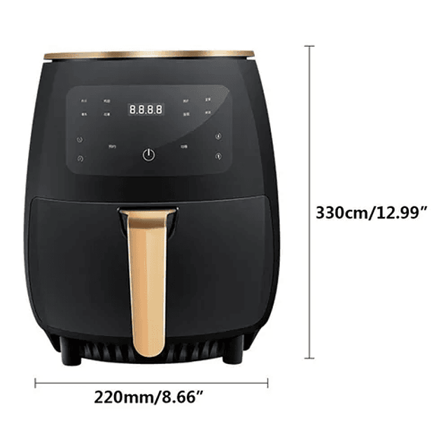 Freidora De Aire Libre Aceite 4.5 L Air Fryer Papas Fritas