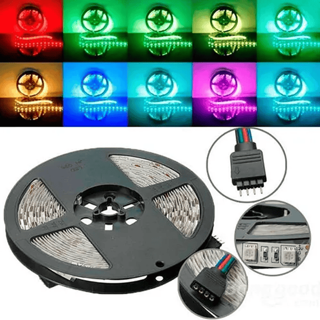 Tira De Luz Led Multicolor Mando A Distancia