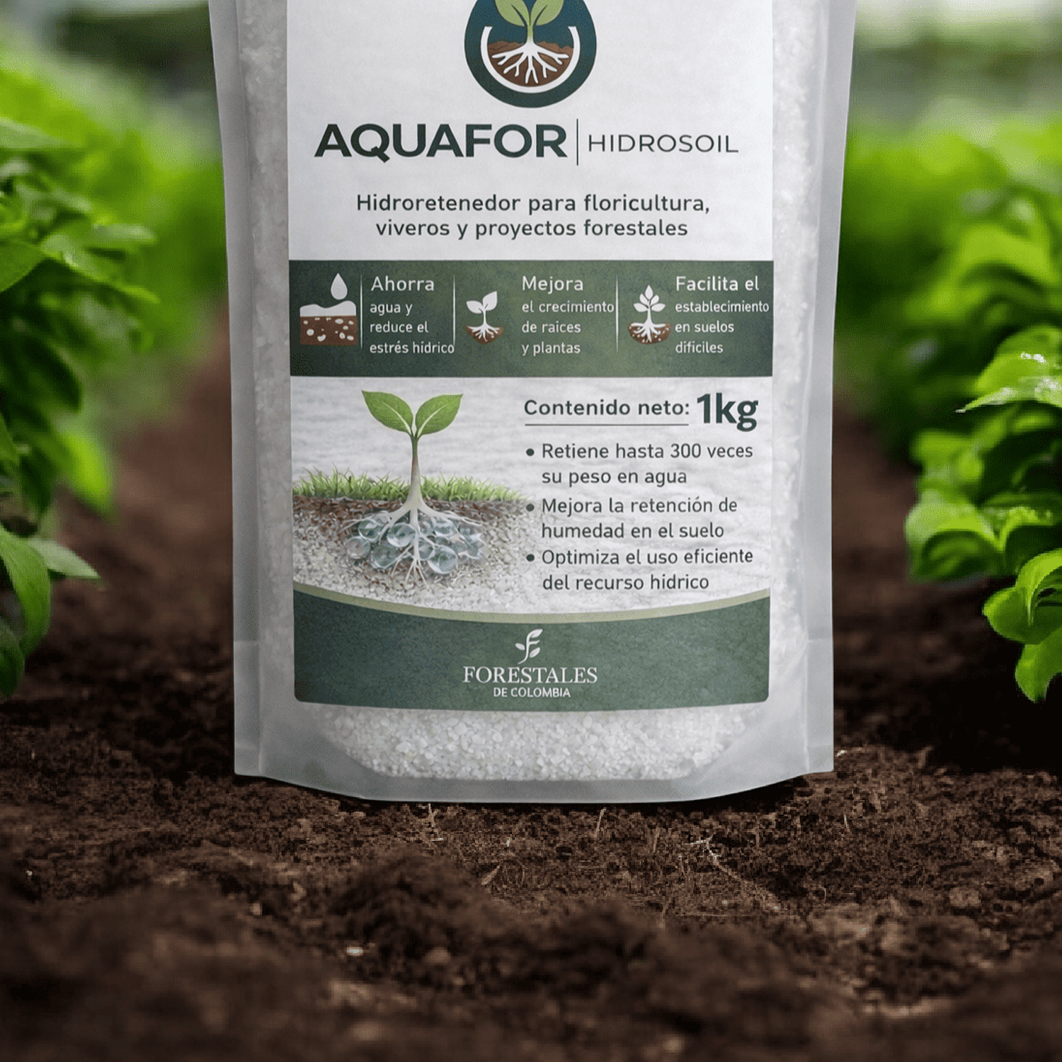 Hidroretenedor 1Kg | Hidrogel agrícola para ahorrar agua