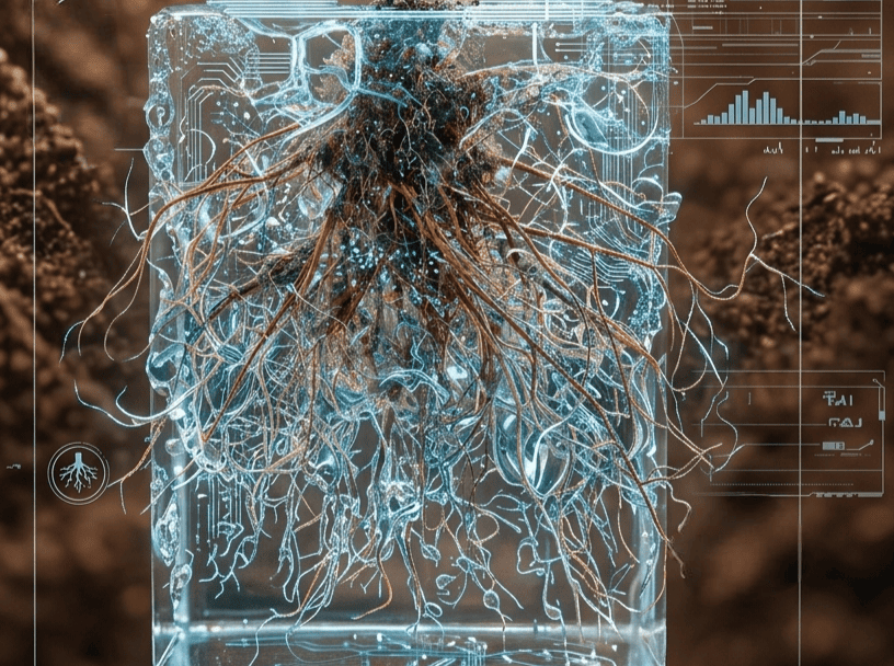 Simbiosis micorrízica estable y duradera en la raíz bajo análisis de laboratorio