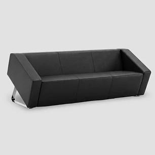 Sofá Corporativo Cohe - Diseño Geométrico y Patas de Acero