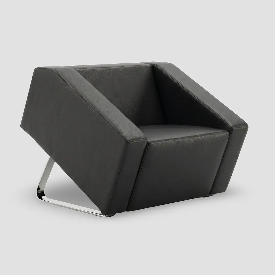 Sofá Corporativo Cohe - Diseño Geométrico y Patas de Acero 3