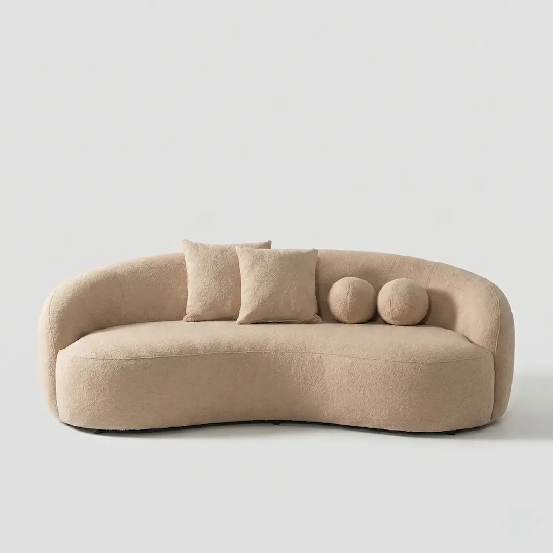 Sofá Curvo Lianca Bouclé 1