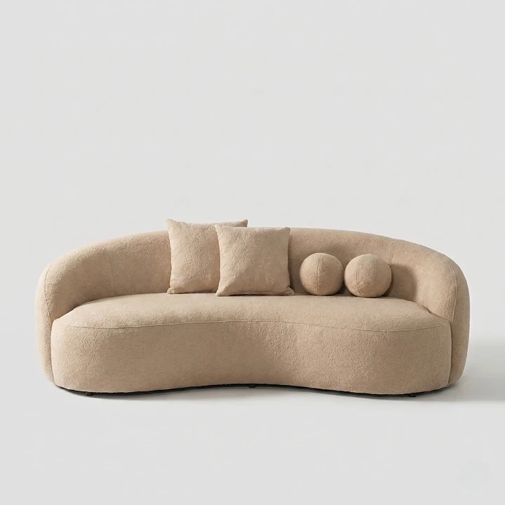 Sofá Curvo Lianca Bouclé 1