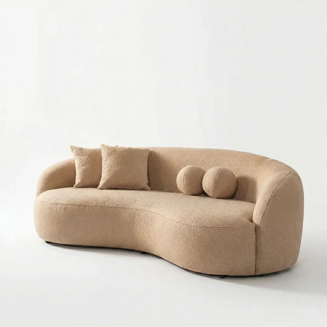 Sofá Curvo Lianca Bouclé 3