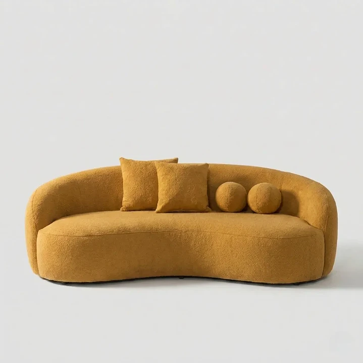 Sofá Curvo Lianca Bouclé 4