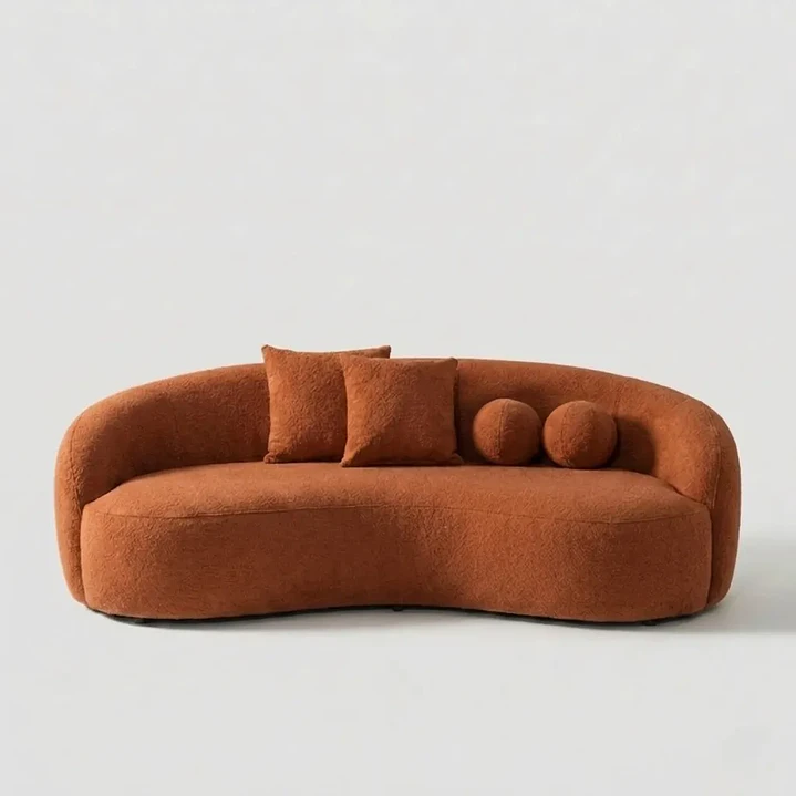 Sofá Curvo Lianca Bouclé 5