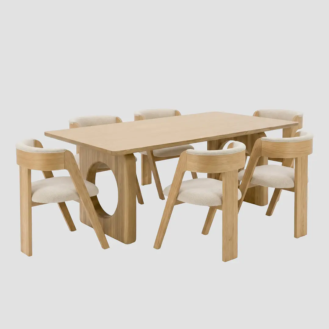 Juego de Comedor Manila en Madera Huayruro - 6 Sillas 1