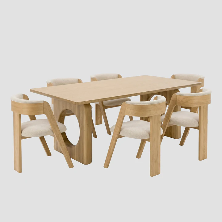 Juego de Comedor Manila en Madera Huayruro - 6 Sillas 1