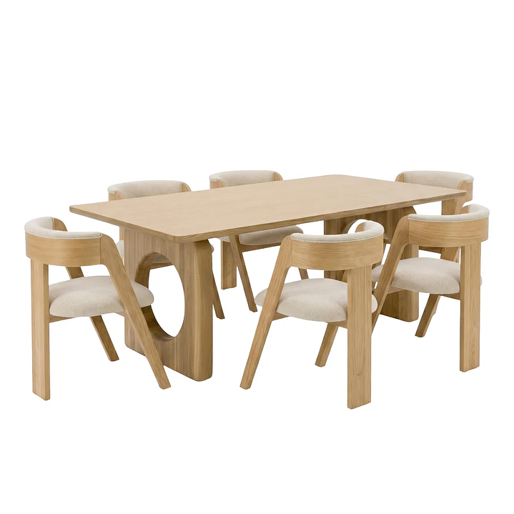 Juego de Comedor Manila en Madera Huayruro - 6 Sillas 3