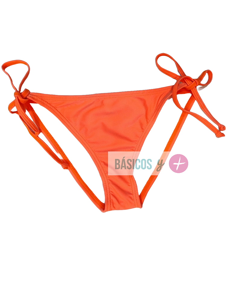 Calzón Bikini Con Amarras Flúor