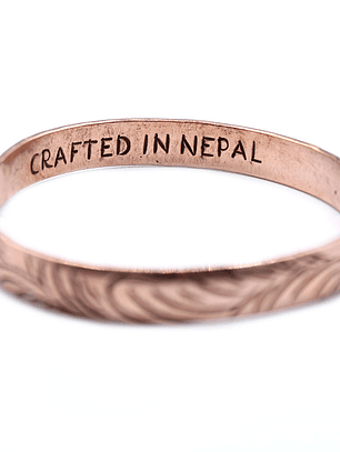 Pulseira Tibetana de Cobre com Gravações Artesanais