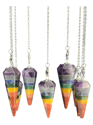 Pêndulo de Pedras dos 7 Chakras