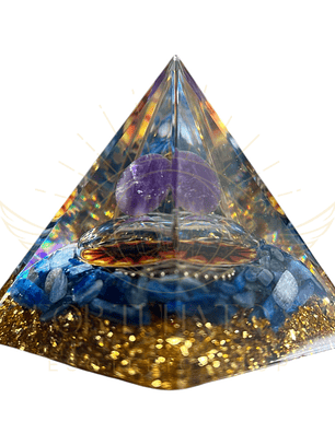 Orgonite Pirâmide com Ametista – Proteção e Elevação Espiritual