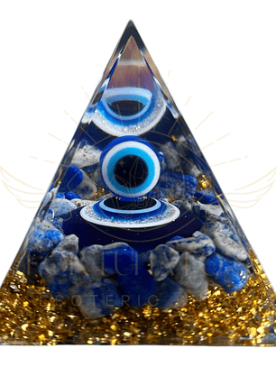 Orgonite Pirâmide Olho Turco – Proteção e Energia Positiva