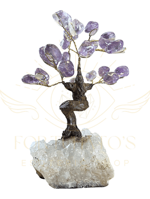 Árvore de Gemas Ametista com Base de Drusa – Proteção e Espiritualidade