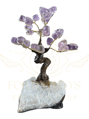Árvore de Gemas Ametista com Base de Drusa – Proteção e Espiritualidade