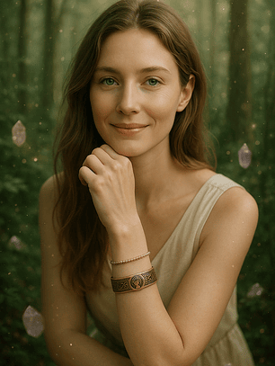 Pulseira Magnética “Árvore da Vida Celta” – Cobre com Ímanes