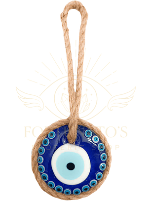 Amuleto Olho Turco Redondo para Pendurar – Proteção Contra Mau-Olhado (25x10 cm)