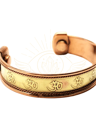 Pulseira de Cobre com Íman e Símbolo OM – Energia, Saúde e Equilíbrio