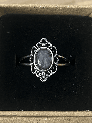 Anel Ajustável em Iolite – Pedra da Visão