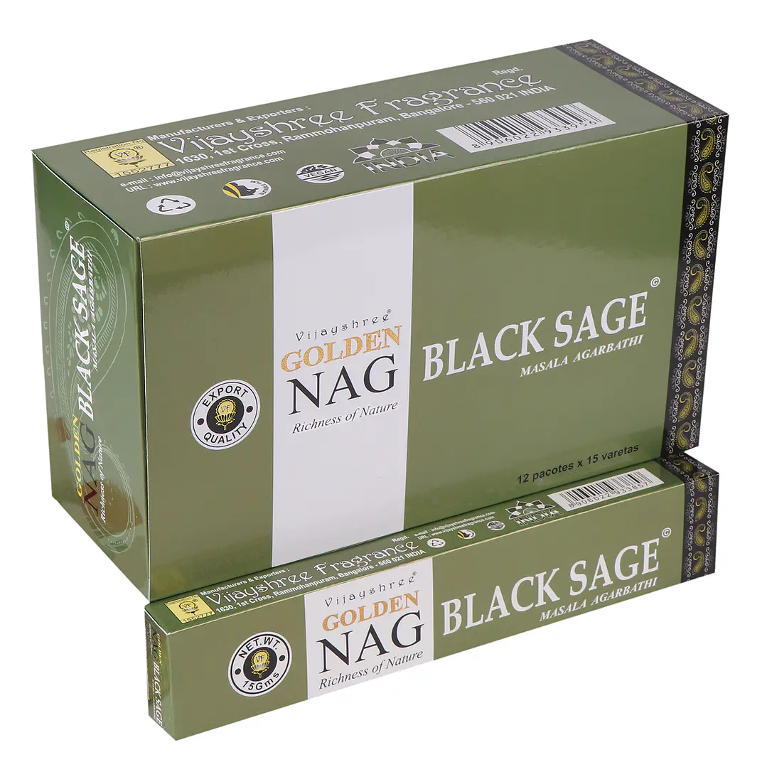 Incenso Golden Nag — Black Sage 1