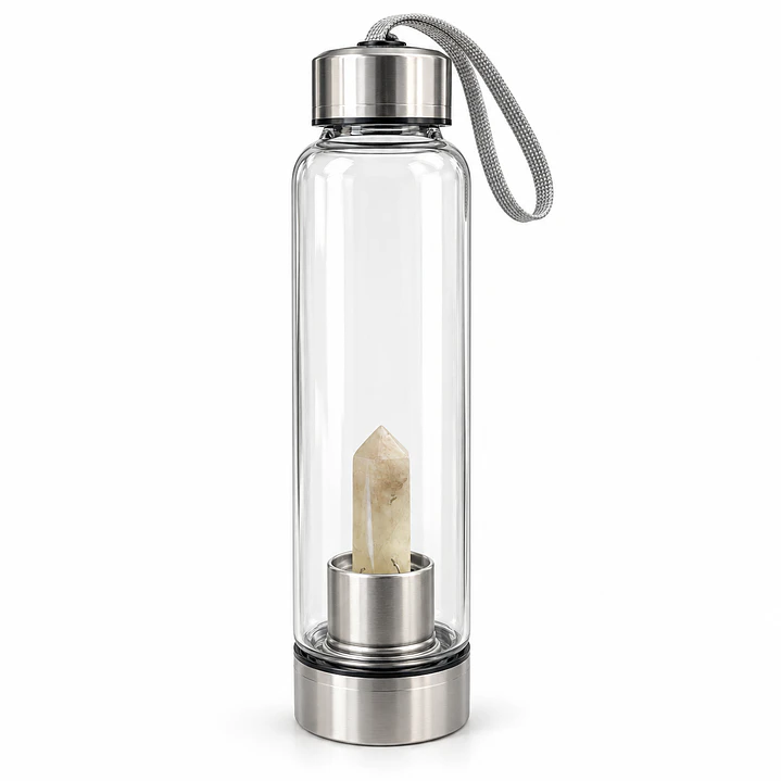 Garrafa de água com cristal e capa incluída 4