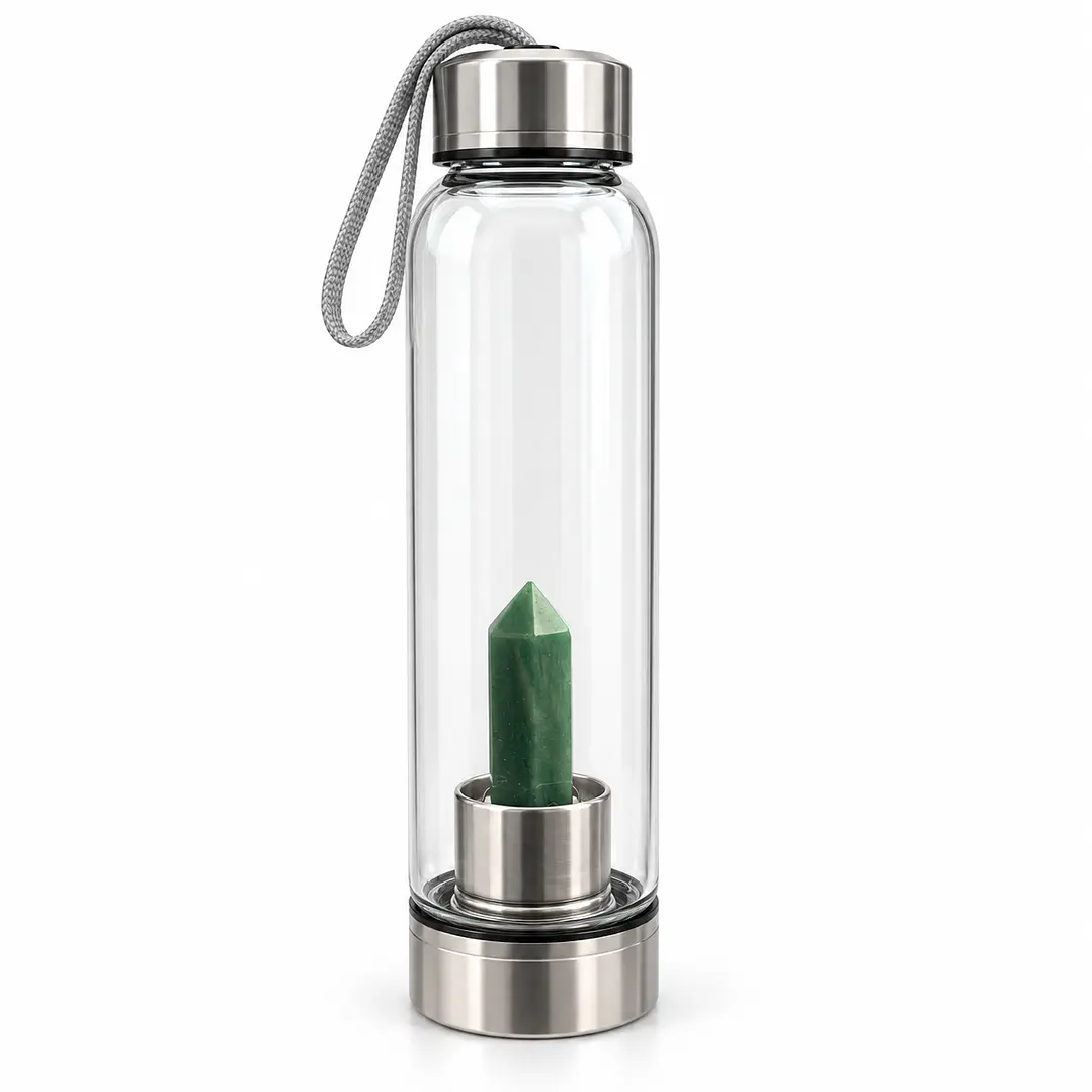 Garrafa de água com cristal e capa incluída 5