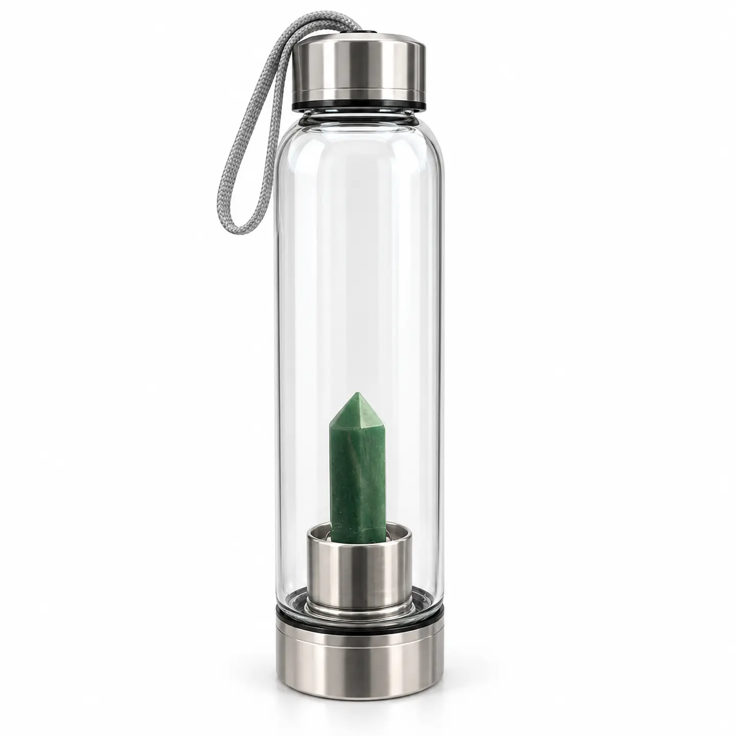 Garrafa de água com cristal e capa incluída 5