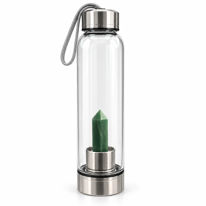 Garrafa de água com cristal e capa incluída 5