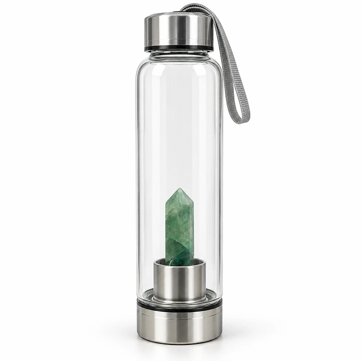 Garrafa de água com cristal e capa incluída 8