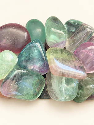 Fluorite rolada — 2–3 cm