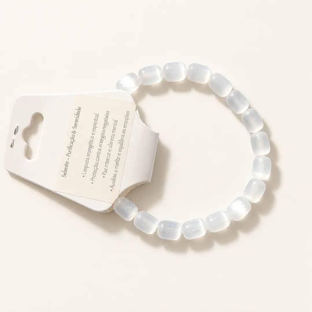 Pulseira tubular de selenite 1