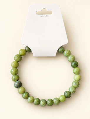 Pulseira de jade verde — 6 mm