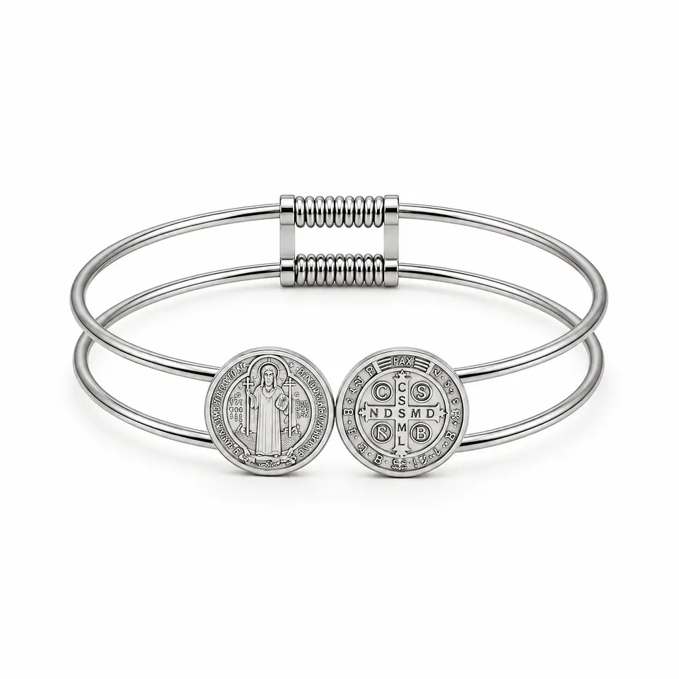 Bracelete São Bento Prateada 1