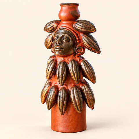 Ixcacao — Deusa do Cacau | Escultura 15 cm