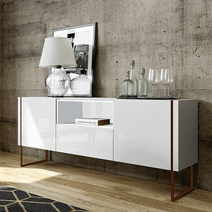 Buffet Vesta 1.8 Blanco Pata Cobre