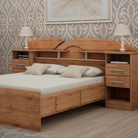 Cama Élite 2 Plazas Castaño