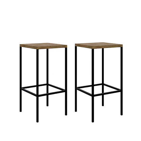 2 Pisos de Comedor Steel Quadra Alto 