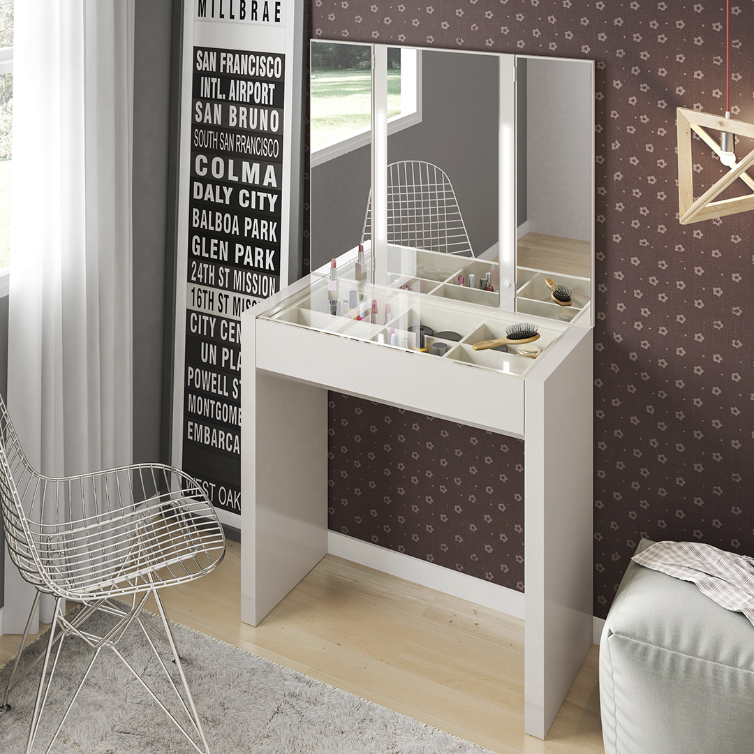 Tocador Roma Off White/ Tw130L Off White 1