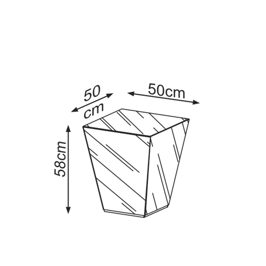 Mesa Lateral Pirámide Espejo 4