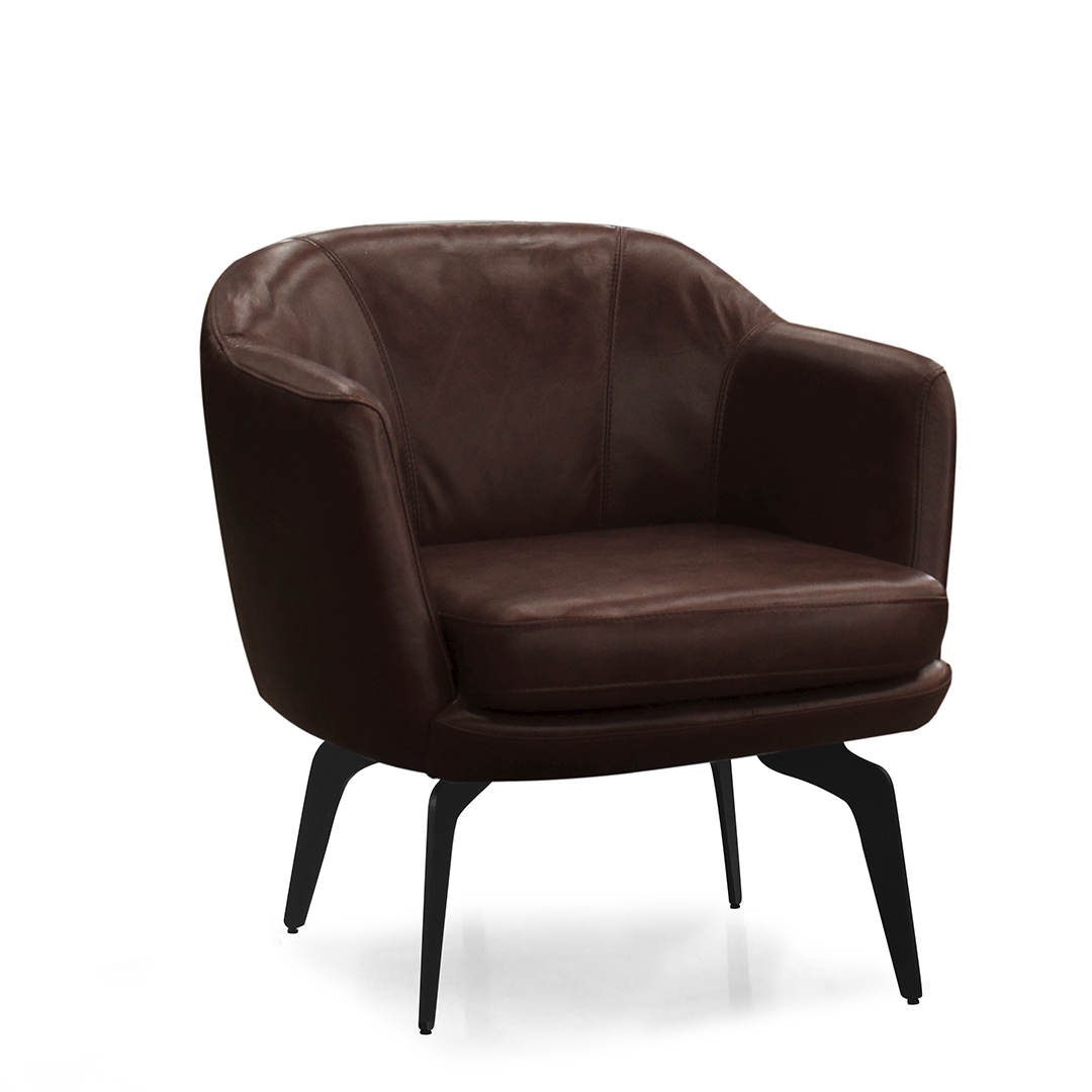 Poltrona Chloe Toffee 100% Cuero 5