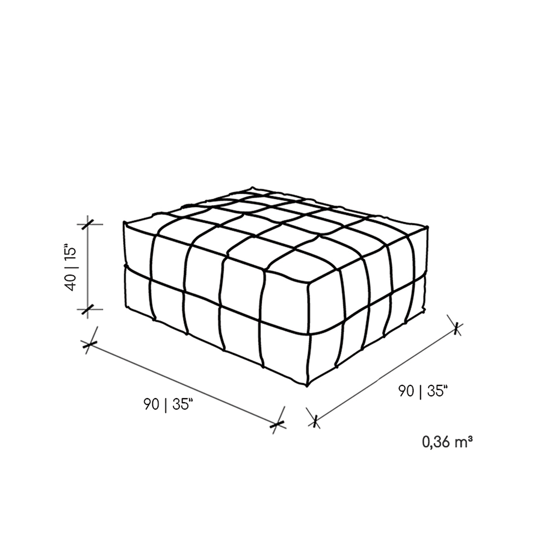 Puff Fiori Camel 100% Cuero 5