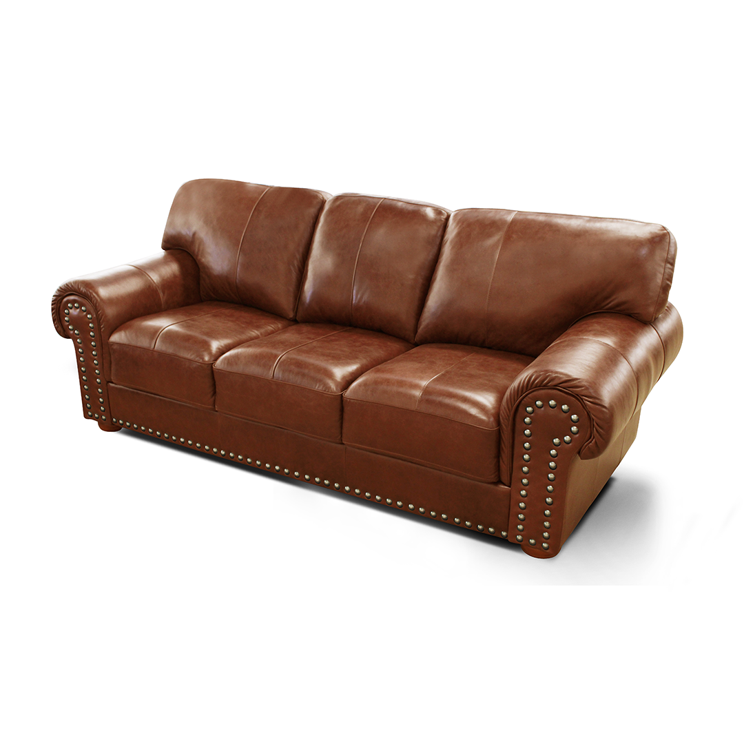 Sofá Kouros 2035 Camel 100% Cuero 3