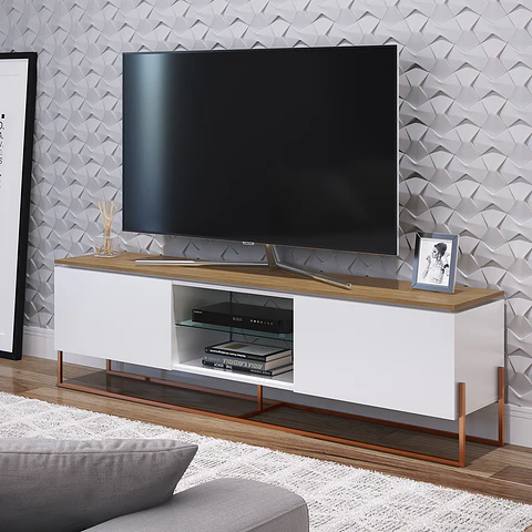 Rack Vesta Blanco Pata Cobre 1.8