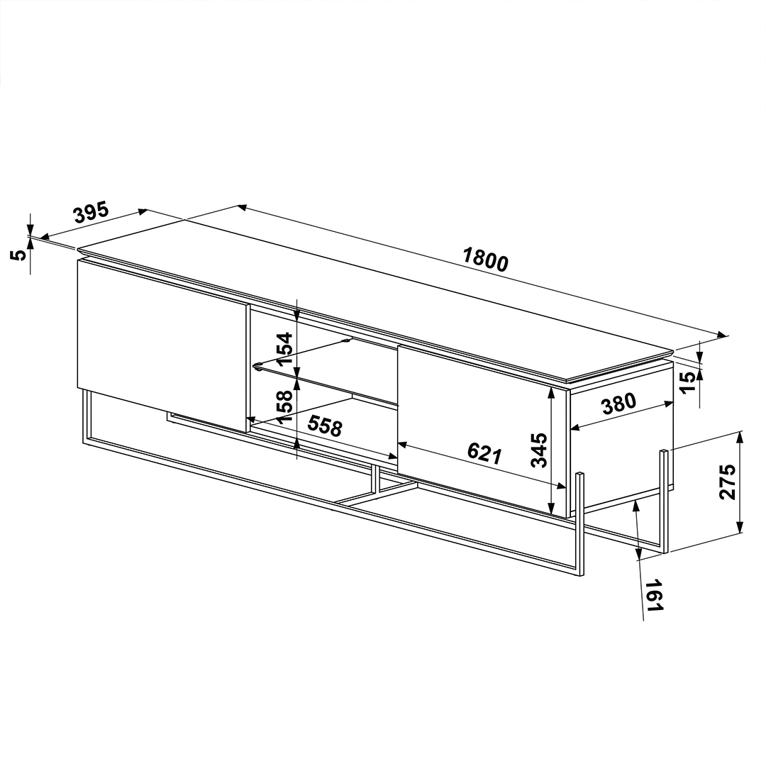 Rack Vesta Blanco Pata Cobre 1.8 3