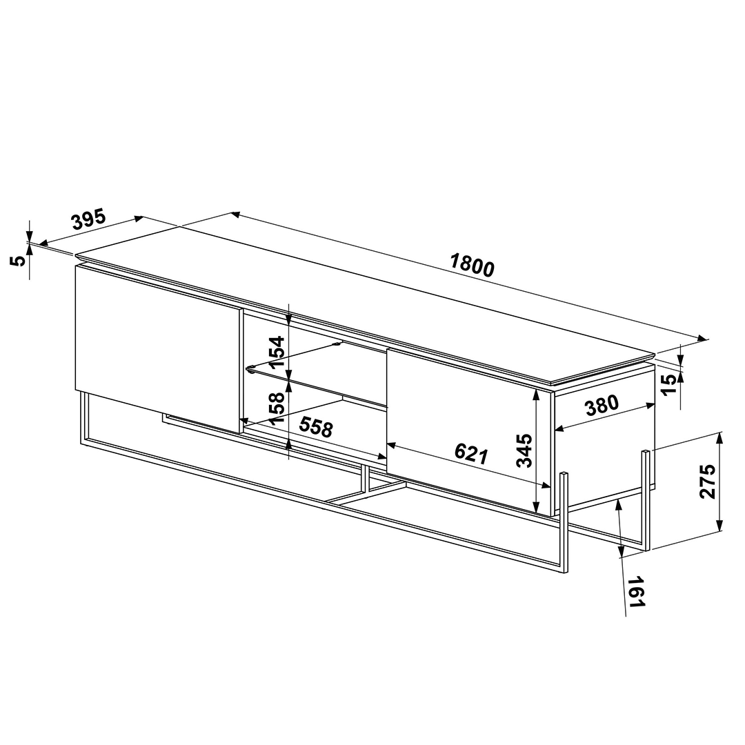 Rack Vesta Gris Pata Negra 1.8  3