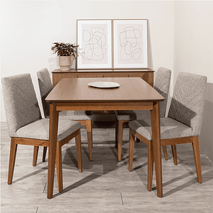 Comedor 1.35 Olive Natural 4 sillas Tai