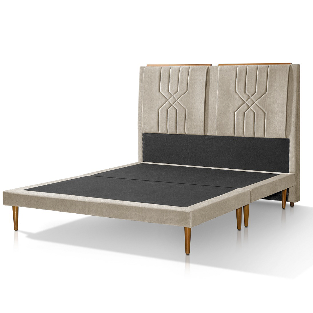 Cama Astro 2 Plazas Beige - Image 2